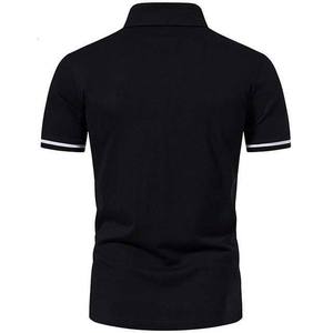 Polo en coton grande taille tendance pour hommes de haute qualité, confortable pour toutes les saisons, demi-fermeture éclair, respirant, design OEM - Product Image 3