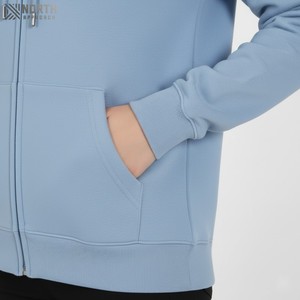 Jersey con capucha en relieve de algodón pesado 100% personalizado, ropa de calle con cuello con capucha bordado y tela de lana de algodón - Product Image 6