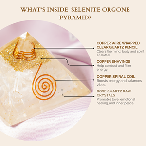 Pyramide de guérison en sélénite naturelle premium avec pointe de cristal pour la méditation et la décoration - Product Image 6