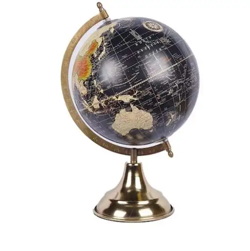 Globes antiques globe terrestre carte du monde tache acier base en acier inoxydable décoration de bureau globe