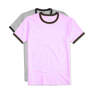 Lo más nuevo en blanco Colorblock algodón Ringer Tee hombres ligero anillo hilado algodón Ringer camiseta para hombres - Product Image 2