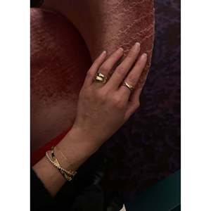 Amelia 14k Solid Yellow Gold Dome <b>Ring</b> with Natural Garnet Emerald Cut <b>Dainty</b> Style for Everyday Wear Rhodium Plated - Product Image 2