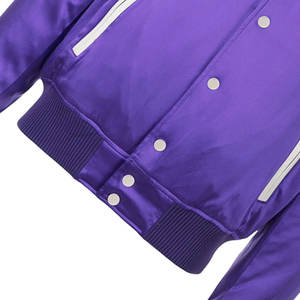 Bas quantité minimale de commande prix de gros matelassé Satin dos Slogan Bomber Jacket/Varsity & vol Bomber vestes/avant dos imprimé Bomber veste - Product Image 4