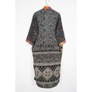 Free-Size 100% Silk Elegant Luxury Kimono <b>Robe</b> Soft Smooth High Quality Quick <b>Dry</b> V-neck Drawstring Bridal Loungewear Summer - Product Image 5