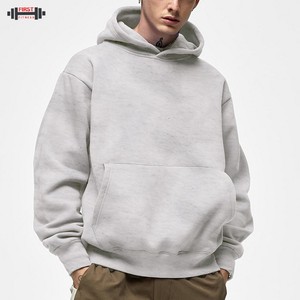 Best Quality French Terry Fleece Hoodie No <b>String</b> Custom 100% Cotton Regular Fit <b>Black</b> Winter Anti-Pilling Windproof 300gsm - Product Image 4