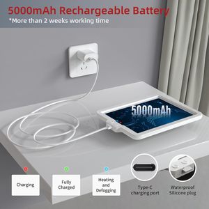 <span class=keywords><strong>Specchio</strong></span> da Bagno Grande da Parete Riscaldato Antiappannamento <span class=keywords><strong>con</strong></span> Luci LED a 3 Colori Dimmerabili e Porta Rasoio - Product Image 5