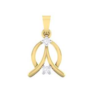 Pendentif en or certifié 14Kt/18Kt, poids total des diamants 0,07 ct, 2 diamants véritables, clarté SI, or jaune/rose/blanc, breloques en diamant - Product Image 4