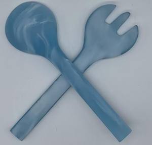 Juego de servidor de ensalada de resina hecho a mano de Color personalizado, mesa de utensilios de cocina, herramientas decorativas para servir resina, juego de cuchara Manual para ensalada, artículos para el hogar - Product Image 6