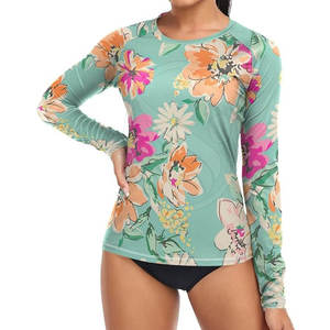 Customized Logo Design Online Best Sale <b>Women</b> <b>Rash</b> <b>Guard</b> Breathable Wear Best Design <b>Women</b> <b>Rash</b> <b>Guard</b> - Product Image 1