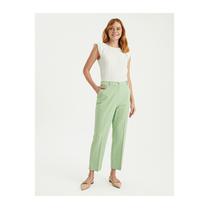 Mezcla de algodón y viscosa, corte regular para pantalones de mujer, alta calidad de Turquía - Product Image 1