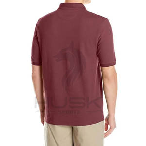 Nueva llegada de los hombres de color sólido de ajuste regular de algodón para la camisa de polo de alta calidad 100% de algodón transpirable cuello impreso ropa informal - Product Image 3