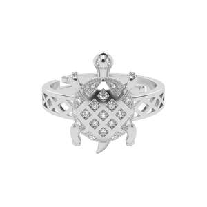 Anillos de Plata de Ley 925 de Primera Calidad para Hombre, Chapados en Rodio, con Patrón Geométrico e Incrustaciones de Diamantes con Corte Princesa - Product Image 1