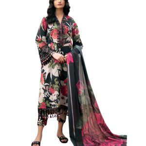 LAS MUJERES DE ALTA CALIDAD LLEVAN VESTIDOS DE VERANO PARA PAKISTANI ESTILO INDIO PUNTA DE DESGASTE MODERNO VESTIDOS DE 3 PIEZAS PERSONALIZAR COLORES OEM ODM - Product Image 4