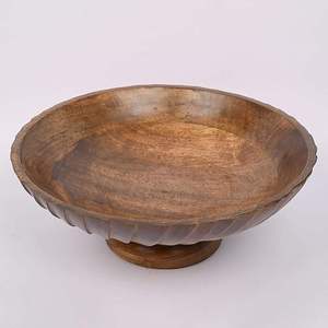 Cuenco decorativo de madera de Mango pulido tallado a mano para el hogar mesa de comedor sala de estar o cocina frutero para decorar FIESTA DE Navidad - Product Image 6