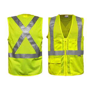 Gilet de sécurité d'été personnalisé respirant haute visibilité antistatique bandes réfléchissantes étanches poches en maille séchage rapide - Product Image 3
