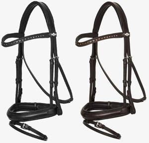 ROSE GOLD Bridle FREEWAY Anatómico Poll Stellar Crystal Piping BLING Patente - Product Image 2