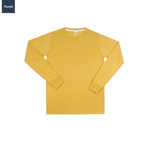 Custom Private Label for Your Brand Long Sleeve Polyester T Shirt Sublimation Blanks Tee Logo Print US Size Cotton Feel - Product Image 2