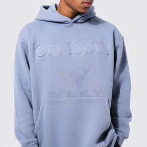 Sweat à capuche embossé pour hommes de couleur et de taille personnalisées à prix raisonnable Vente en gros Meilleure vente - Product Image 5