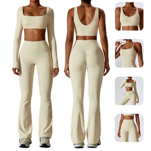 Logotipo personalizado Activewear-Venta al por mayor Mujeres Gimnasio Fitness Sets Butt Lift Summer Sport Wear Fitness Workout Set Ropa para mujeres - Product Image 1