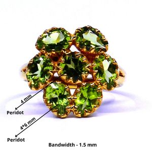 Ropa DE BODA Plata de Ley 925 Chapado en oro Peridot Gemstone Mujeres usan anillo de dedo de moda clásico - Product Image 2