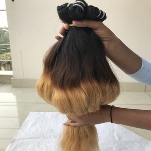 Extensions de Cheveux Ondulés Ombrés 22 pouces Qualité Supérieure 12A, Nouveaux Cheveux Vierges Indiens du Temple de Cambodge, Vente en Gros, Fournisseur Indien - Product Image 6