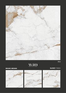 Fabriqué en Inde Décoration de maison Décoration en marbre Haute brillance 600x600 Design italien Carrelages de sol en porcelaine - Product Image 4