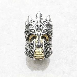 Colgante de Grulla Guerrero Real, Joyería Religiosa de Moda, Chapada en Oro, con Cristal y Diamantes, Diseño de Corona Dorada - Product Image 1