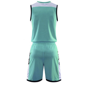 Conjunto de Camiseta y Pantalones Cortos de Baloncesto Sublimados Personalizados de Index Apparel, Cuello en V, Sin Mangas, Absorbe la Humedad, Unisex, Corte Atlético para Adultos, Azul - Product Image 4