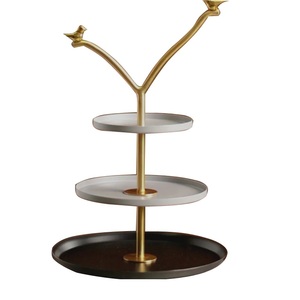 Hammered Design Wedding Parties <b>Cake</b> <b>Server</b> Stand In Grey Finishing With Rounded Shape Hotel Tableware Decoration Accessories - Product Image 3
