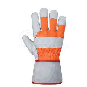 Gants de travail en cuir personnalisés en gros avec manchette de sécurité, légers et durables - En vente - Product Image 2