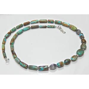 Collar hecho a mano de Plata de Ley 925 con cuentas de piedras preciosas turquesas naturales, regalo de aniversario de múltiples piedras preciosas con Coral hecho a mano - Product Image 1