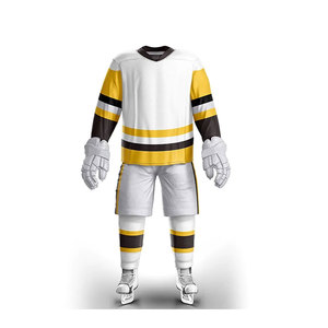 Nouvelle conception respirante, uniforme de hockey sur glace personnalisé avec logo et nom brodés, imprimé par sublimation sur tissu sergé. - Product Image 6