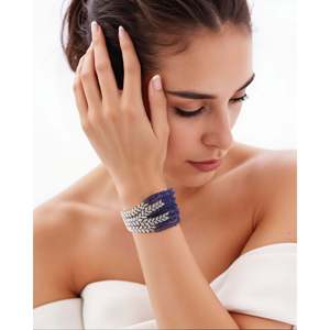 สร้อยข้อมือเพชรแซฟไฟร์สองเท่าความสนุก - Product Image 2