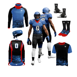 Paquete de Uniformes de Fútbol Americano Personalizados 2025, Ropa de Entrenamiento para Adultos, Conjuntos Personalizados con Transferencia de Calor, 100% Poliéster Transpirable - Product Image 1