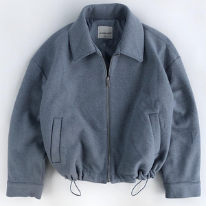 Chaqueta de trabajo de hombre de algodón rellena de lona con cremallera metálica vintage de alta calidad para hombre con logotipo personalizado OEM - Product Image 3