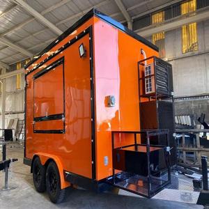 Camión expendedor de alimentos remolcable totalmente equipado, carrito móvil de aluminio para aperitivos y helados, remolque de comida portátil, perrito caliente, comida rápida larga - Product Image 5