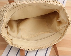 Bolsos de Mano de Moda para Mujer, Ecológicos y Ligeros, Tejidos con Paja de Papel y Seagrass, con Cierre de Cremallera, Ideales para Compras y Picnic - Product Image 2