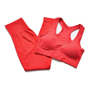 Conjunto de Yoga para Mujer, Personalizado, de Alta Calidad, Sin Costuras, con Encaje, de 2 Piezas, Transpirable, Ligero, Elástico en Cuatro Direcciones, Ropa Deportiva - Product Image 2