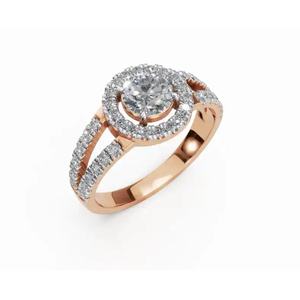 แหวนเพชรทรงกลมดีไซน์วงโคจรสุดหรู น้ำหนัก 0.980 กะรัต ทอง 9 กะรัต 14 กะรัต 18 กะรัต เพชรเลี้ยงในห้องปฏิบัติการ งานจิวเวลรี่ชั้นดี ขายส่ง - Product Image 5