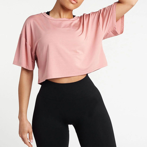 Camisetas Casuales de Manga Corta para Mujer, Corte Regular, Color Sólido, Apliques Ecológicos, Ropa Urbana Transpirable de Alta Calidad - Product Image 5