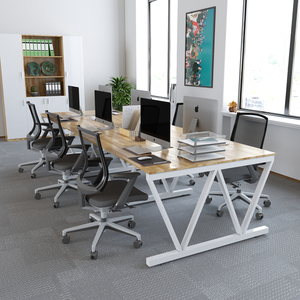 Table de salon VConcept BNV68065 6 places, 120x360cm, design contemporain, bois de caoutchouc avec pieds en fer - Product Image 5
