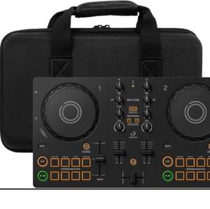 Professional DDJ-FLX2 Djay 2-<b>Channel</b> Compact Audio Mixer Double Deck Controller with Waterproof Portable Metal <b>Plastic</b> Design - Product Image 1