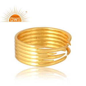 Bague en laiton plaqué or jaune 18 carats vente chaude Demi bijoux fins pour femmes cadeau pour elle - Product Image 4