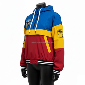 Veste coupe-vent pour femmes de qualité supérieure 110 GSM léger Polyester couleur panneau conception broderie personnalisée Logo veste pour les femmes - Product Image 4