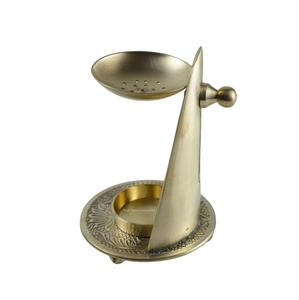 Support de brûleur à charbon de bois d'encens en laiton de conception unique avec lampe d'encens d'arôme de bol réglable pour la décoration intérieure religieuse - Product Image 4
