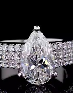 แหวนเพชรธรรมชาติสีขาว2กะรัตแหวนทองคำสีขาว925ผ่านพร้อมใบรับรองเครื่องประดับแหวนเงินสเตอร์ลิงสำหรับผู้หญิง - Product Image 6