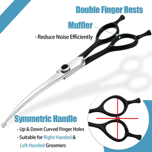 Premium Curved Grooming Fancy <b>Scissors</b> Blunt Edge Stainless Steel Pet Hair Trimming Shears Professional Salon Quality - Product Image 4