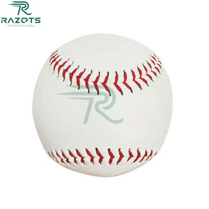 Razorts Wholesale Balles de baseball en cuir de vachette anti-stress professionnelles, légères, faites à la main, avec logo personnalisé, 9 pouces, pour l'entraînement BB014 - Product Image 5