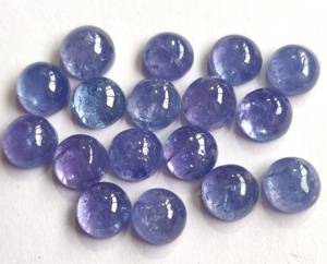 Natural Tanzanite Round 6mm Cabochon - Loose Tanzanite Round Top Quality - Product Image 4