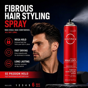 Laca de Cabello de Fijación Súper Firme OEM ODM, Spray de Peinado de Secado Rápido, Suministros Profesionales para Barbería, Agrega Textura y Volumen - Product Image 2